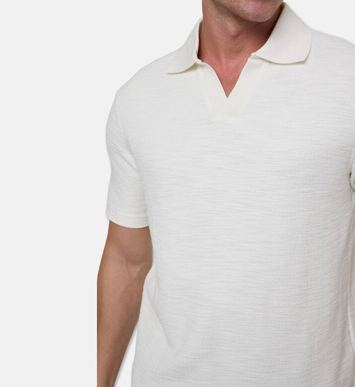 Samsoe Samac Short-sleeve V-neck Polo, Model View