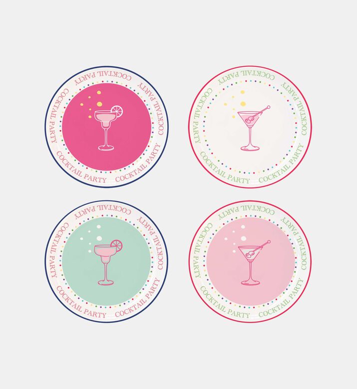 Aquamarine-inspired 4-piece Coaster Set