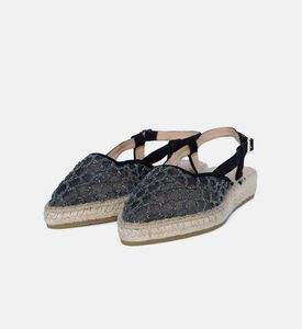 حذاء أسود ببسير خلفي مفتوح