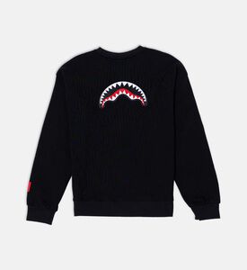 سويت شيرت بياقة دائرية وطبعة غرافيكية أمامية