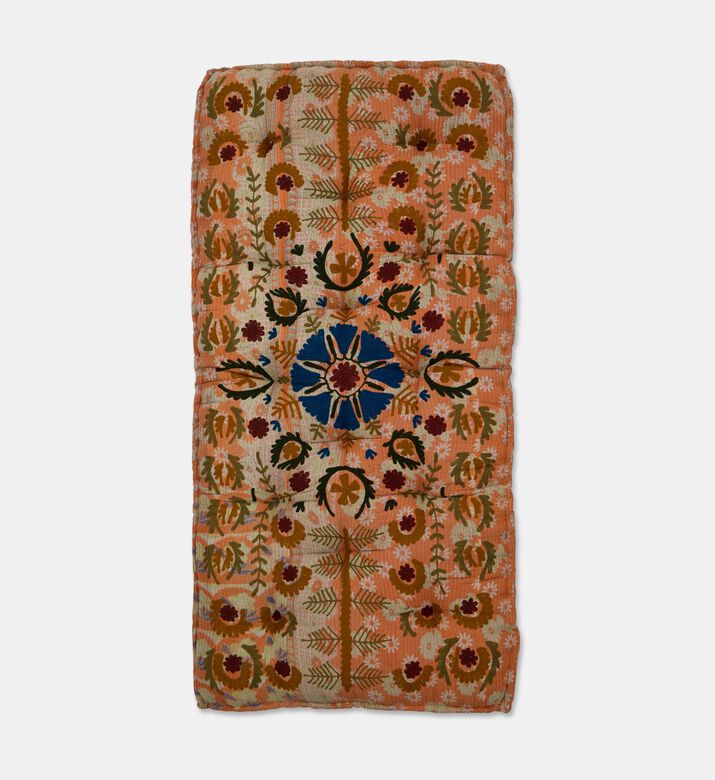 Home Deco and More Poni Embroidered Futon Mattress, Orange, Packshot View