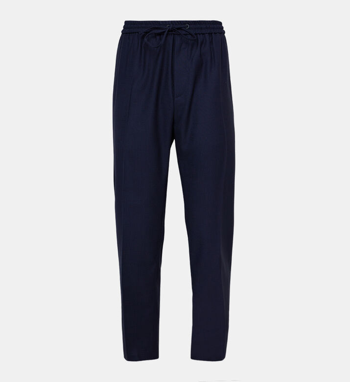 Cropped Wool Stretch Trousers