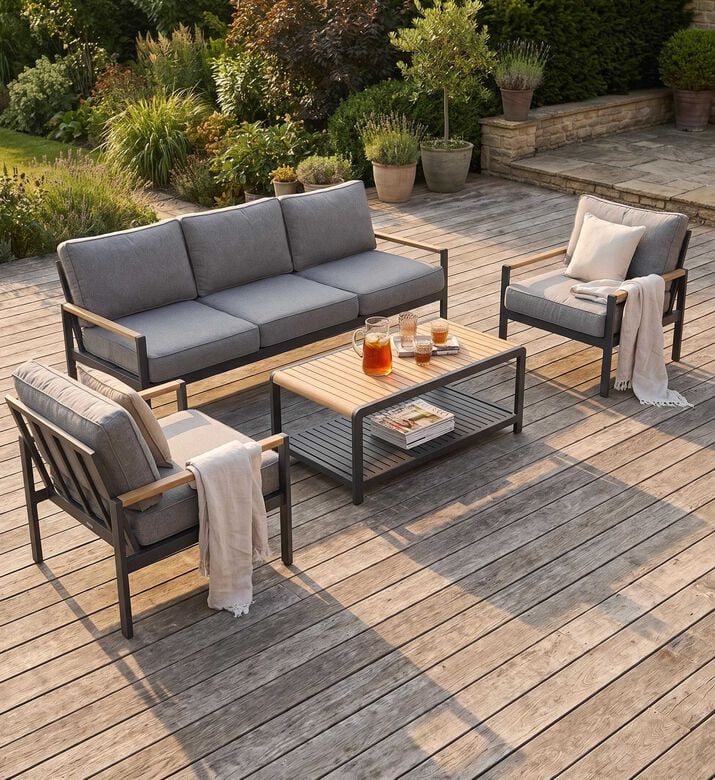Lifestyle Garden Amber Teak Wood Salon Set, Packshot View