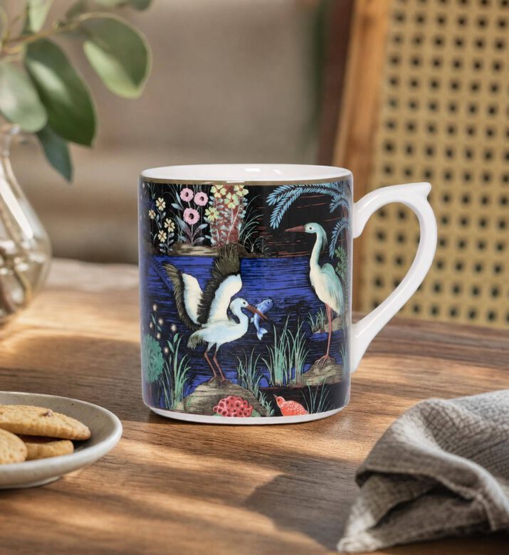 Gien Forest Printed Coffee Mug, Model View
