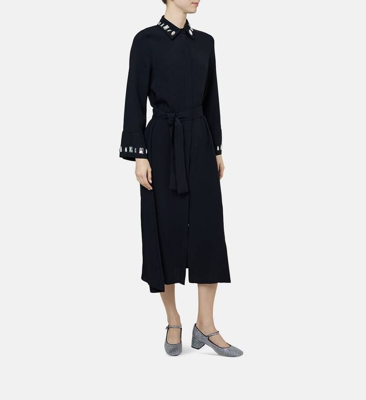 فستان فسكوز مزين بكريستال فستان فسكوز مزين بكريستال