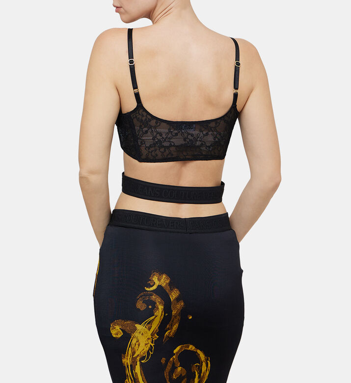 بلوزة بصدرية دانتيل بفتحات