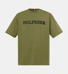 تي شيرت قطني مطرز بنمط أحادي