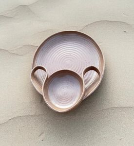 Tohfa Luxe Desert Art Handcrafted Ceramic Chip Dip Platter, Packshot View