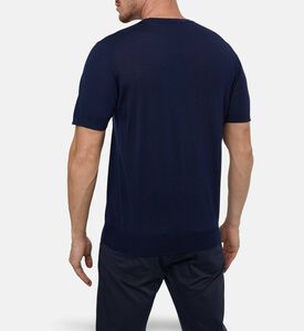Corneliani Lightweight Virgin Wool Knit Shirt, Dark-blue, 54, Model View