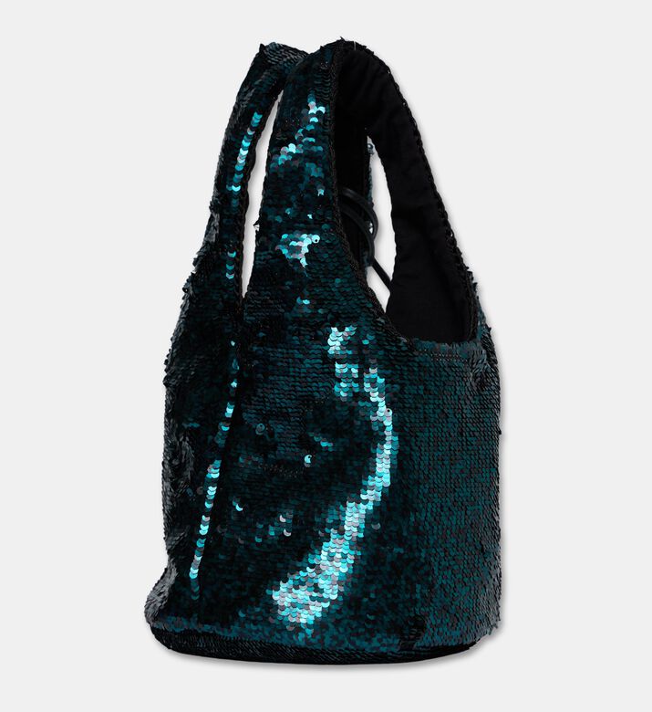 JW Anderson Mini Sequin Shopper Bag, Teal, Packshot View