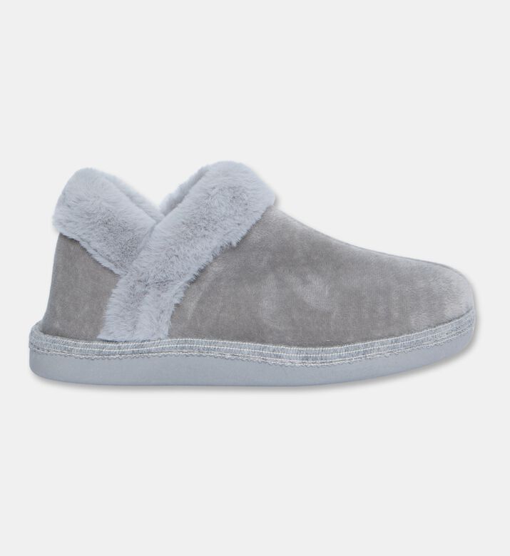 Salvi Wrap-around Plush Trim Faux-fur Loafers, Grey, Eu-41, Packshot View