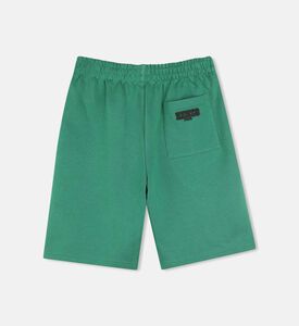 شورت برمودا بشعار مطرز من الفرو الفرنسي