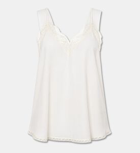 Zadig et Voltaire Christy Lace-accents Sleeveless Dress, Ecru, L, Packshot View
