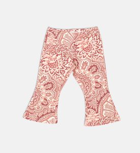 Cotton Floral-print Flared Pants