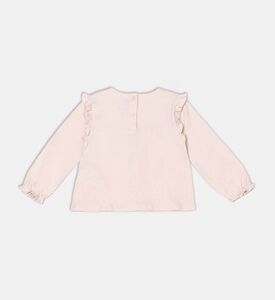 Cotton Floral-embroidery Flared Top