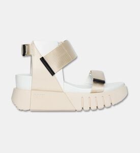 UN United Nude Cow Leather Wedge Heel Sandalssma, Cream, Eu-36, Packshot View
