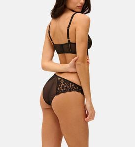 Sheer Lace Panel Scalloped Edge Mid-rise Briefs Sheer Lace Panel Scalloped Edge Mid-rise Briefs
