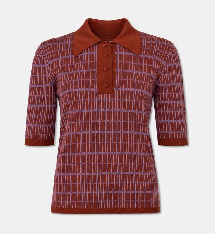 Plan C Cotton Knit Polo Shirt, Packshot View