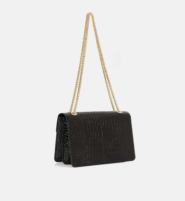 Strathberry Croc-embossed Leather Shoulder Bag, Packshot View