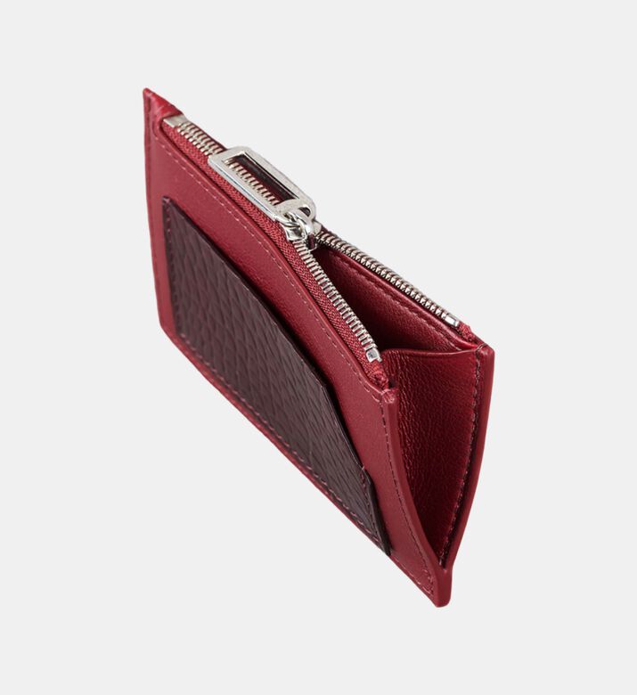 Camille Fournet Alligator Calf Leather Wallet, Burgundy, Packshot View Camille Fournet Alligator Calf Leather Wallet, Burgundy, Packshot View