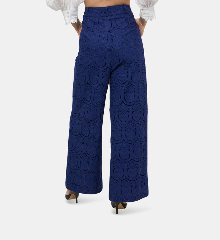 بنطال بينابل قطن بتطريز مفرغ