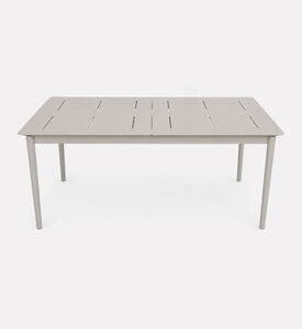 Home Deco and More Laser-cut Aluminum Extension Dining Table, Taupe, Packshot View