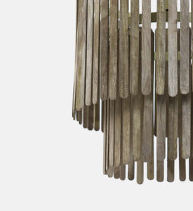 Light and Living Gularo D45 Wood Pendant Lamp, Brown, 45x45x43-cm, Packshot View