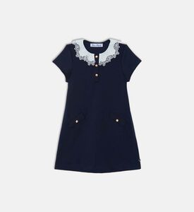 Embroidered Ruffle Collar Dress
