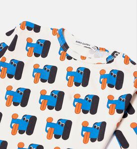 Bobo Choses Colorful All-over Dogs Pattern Shoulder Snaps T-shirt, Packshot View