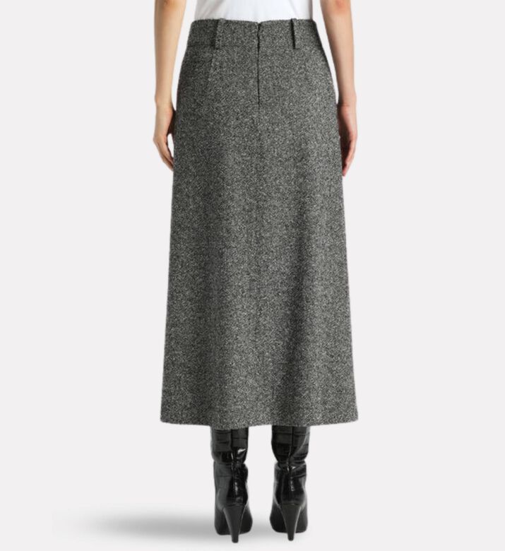 Luisa Spagnoli Falar Textured A-line Midi Skirt, Model View