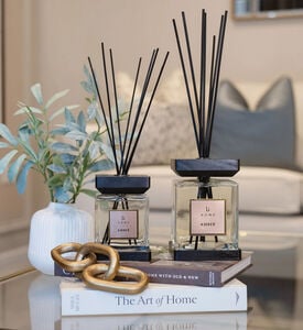 Home Life Style Diffuser Square Reed Amber, Clear, 250-ml, Packshot View