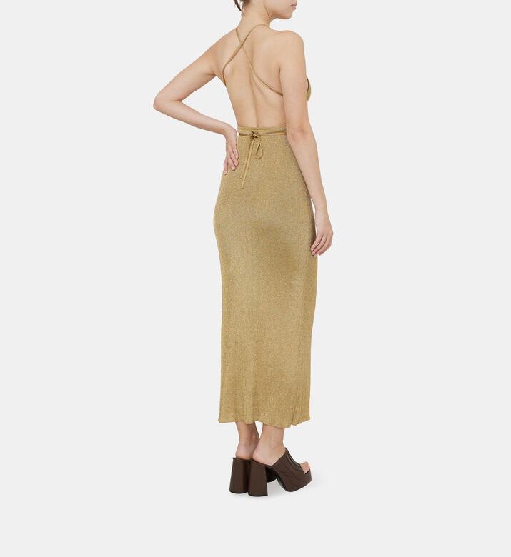 Glittery Fabric Maxi Dress Glittery Fabric Maxi Dress