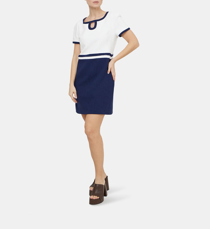 Two-tone Cotton Terry Mini Dress Two-tone Cotton Terry Mini Dress