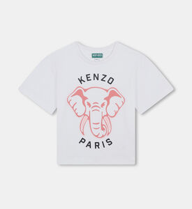 تيشيرت بطبعة لوغو كبير الحجم أمامي