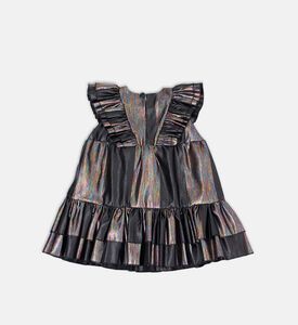 فستان لوسي قصير قطن بطبعة زهور