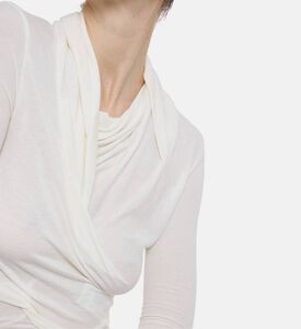 Source Unknown Draped Long-sleeve Wrap Top, Model View