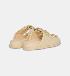 Arezzo Quilted Flatform Slippers, Yellow, Eu-40, Packshot View