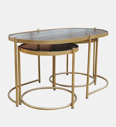 Audrey Wood Glass Coffee Table