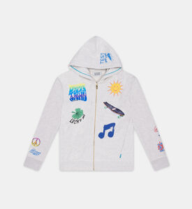 Boy Artwork Zip-up Sweatshirt