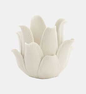Light and Living Krana Lotus Tealight, Cream, 14x8.5-cm, Packshot View