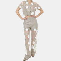 Sofia Silk Hemp Logo Appliqué Cropped Jacket