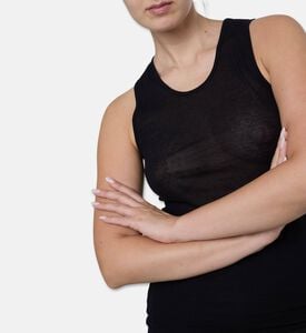 Soeur Isis Ribbed Tank Top, Model View