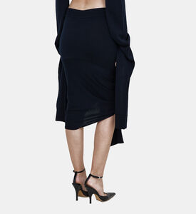 Knot-hem Jersey Mini Skirt