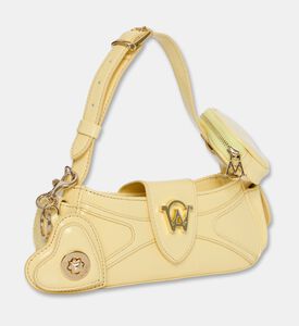 Manc Aurora Logo-detail Micro Shoulder Bag, Yellow, Packshot View