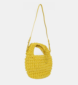 حقيبة كتف بوبكورن منسوجة