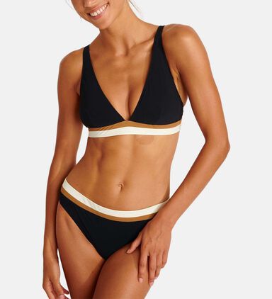 Tone-on-tone Triangle Bikini Top