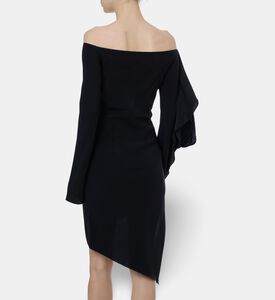 Nensi Dojaka Ruffled Asymmetric Mini Dress, Model View