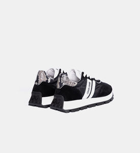 Logo Printed Lace-up Leather Sneakers