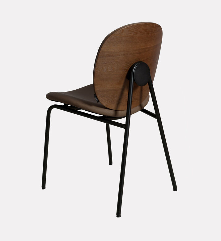 Home Deco and More Sahara Leather Dining Chair, Brown, Packshot View