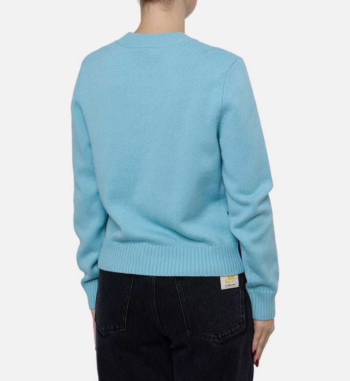 Beatrice B Floral-embroidery Long-sleeve Sweater, Model View Beatrice B Floral-embroidery Long-sleeve Sweater, Model View